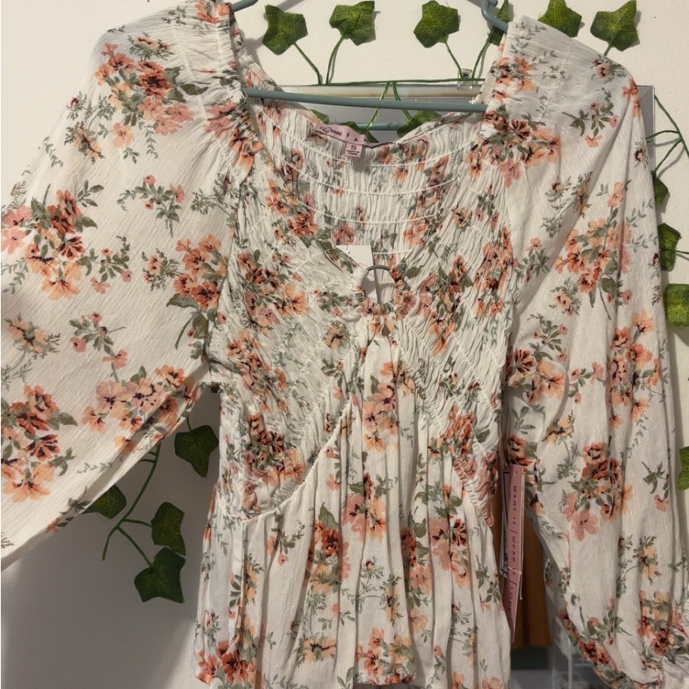 Floral Smocked Women's Top